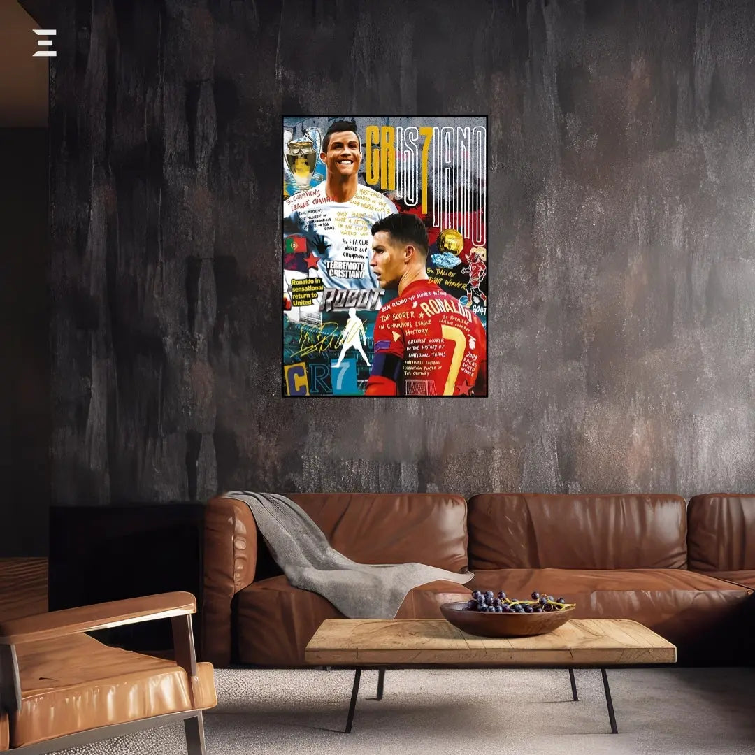 Cristiano Ronaldo Graffiti Resin Wall Art – Pop Art Collectible | IBRELIA IBRELIA