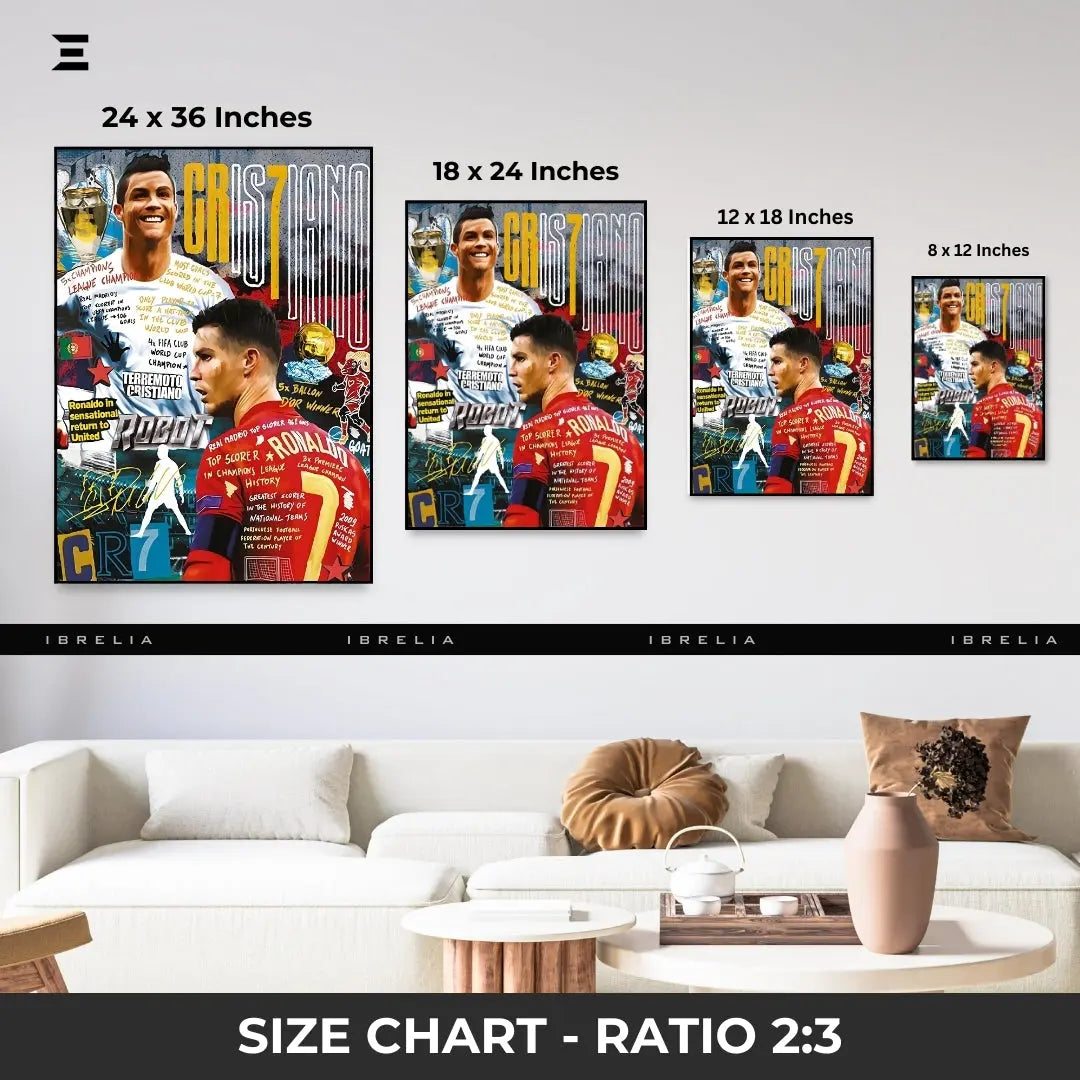 Cristiano Ronaldo Graffiti Resin Wall Art – Pop Art Collectible | IBRELIA IBRELIA