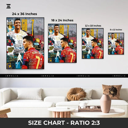 Cristiano Ronaldo Graffiti Resin Wall Art – Pop Art Collectible | IBRELIA IBRELIA