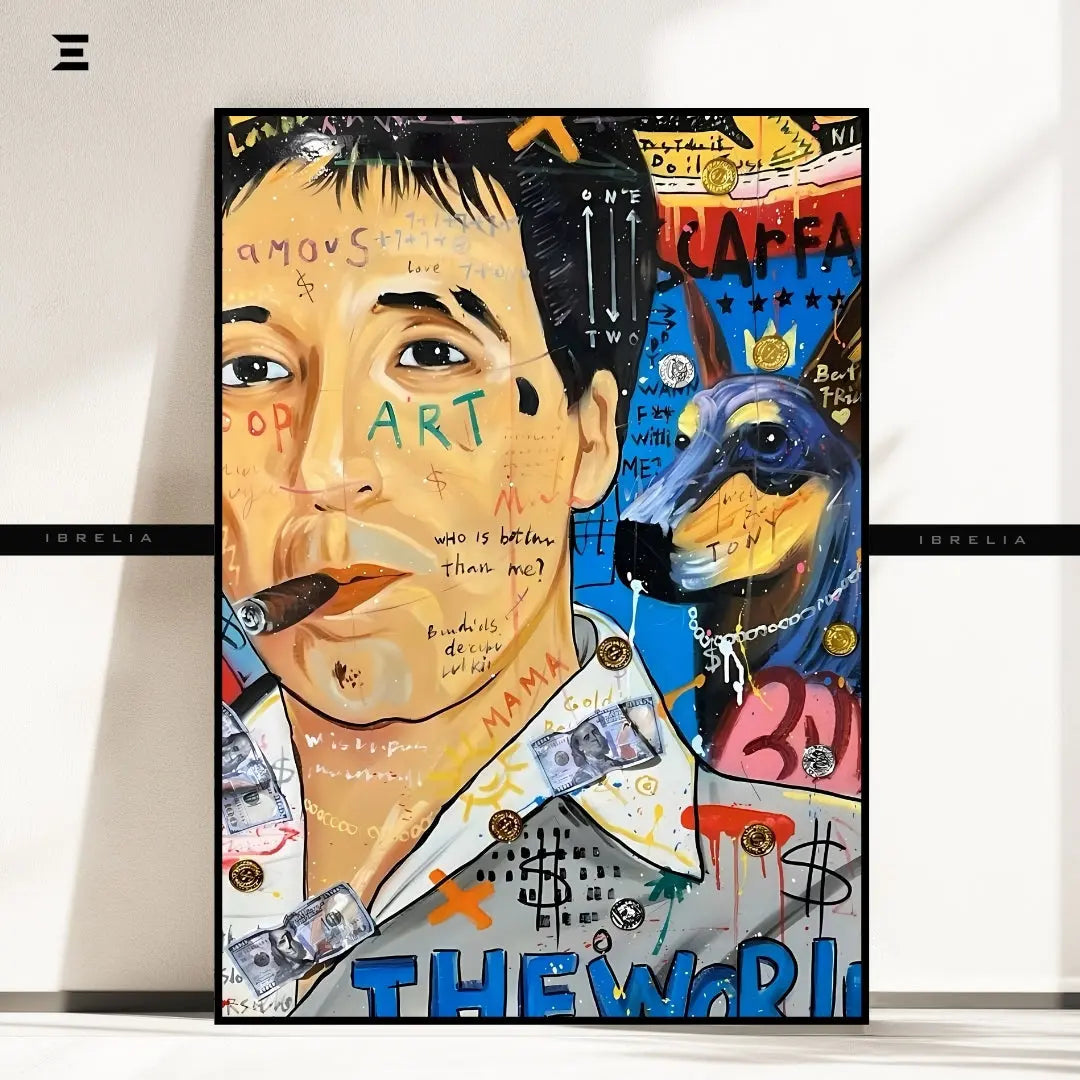 Scarface Graffiti Resin Wall Art – Pop Art Collectible | IBRELIA IBRELIA