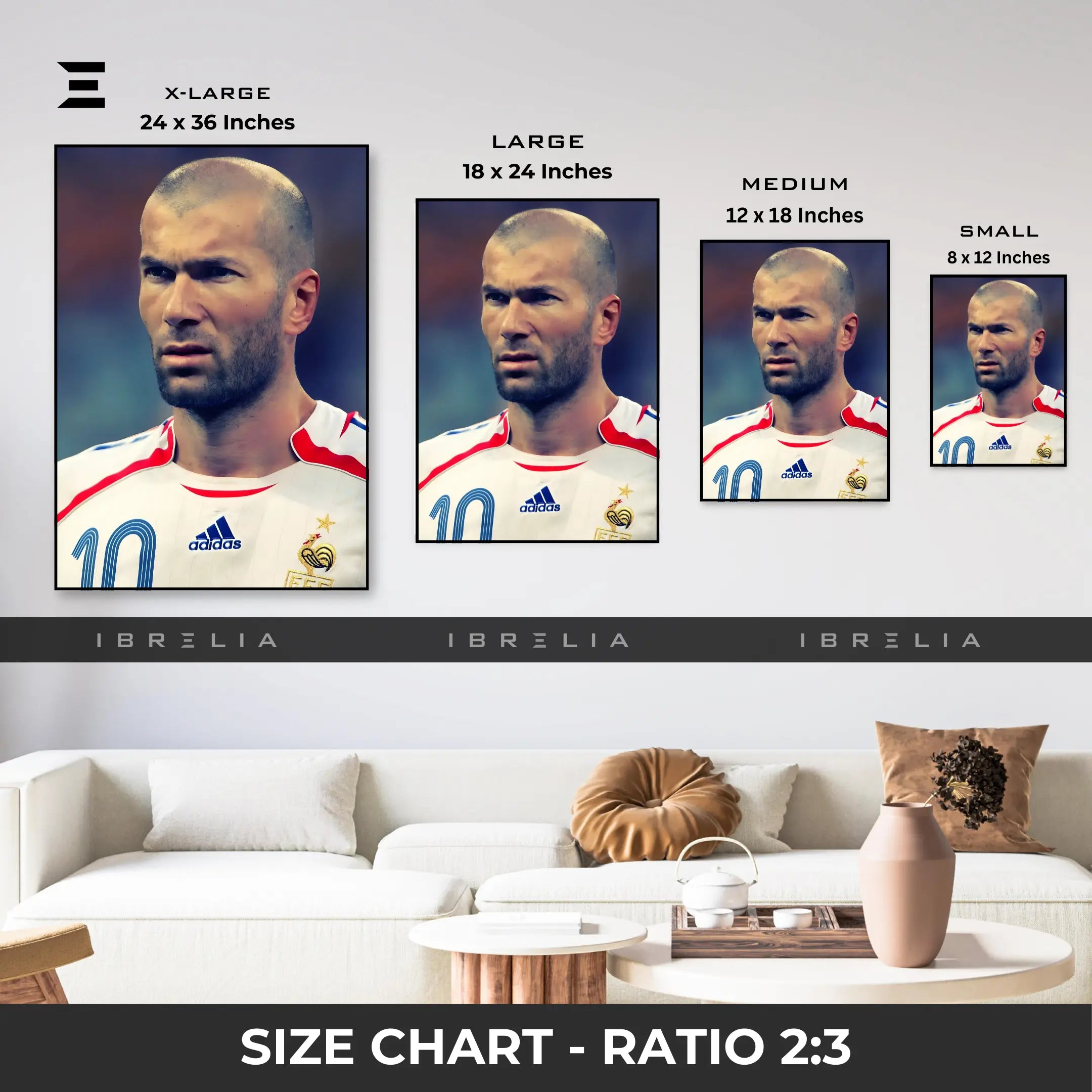 Zinedine Zidane Resin Wall Art | IBRELIA IBRELIA