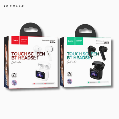 HOCO EQ14 Cool Color True Wireless BT Headset with Smart Touch Screen | 7H Playtime | IBRELIA™