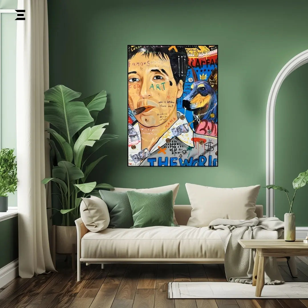 Scarface Graffiti Resin Wall Art – Pop Art Collectible | IBRELIA IBRELIA