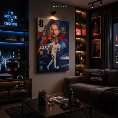 Harry Kane England FIFA World Cup 2026 Wrapped Frame Wall Art | IBRELIA™