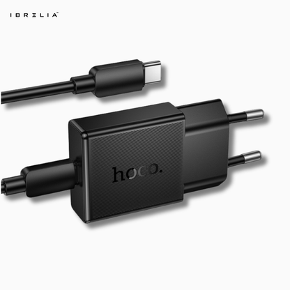 HOCO N72 Speed 20W Ultra-Thin GaN Fast Charger Set (USB-C to USB-C, 60W Cable Included) | IBRELIA™