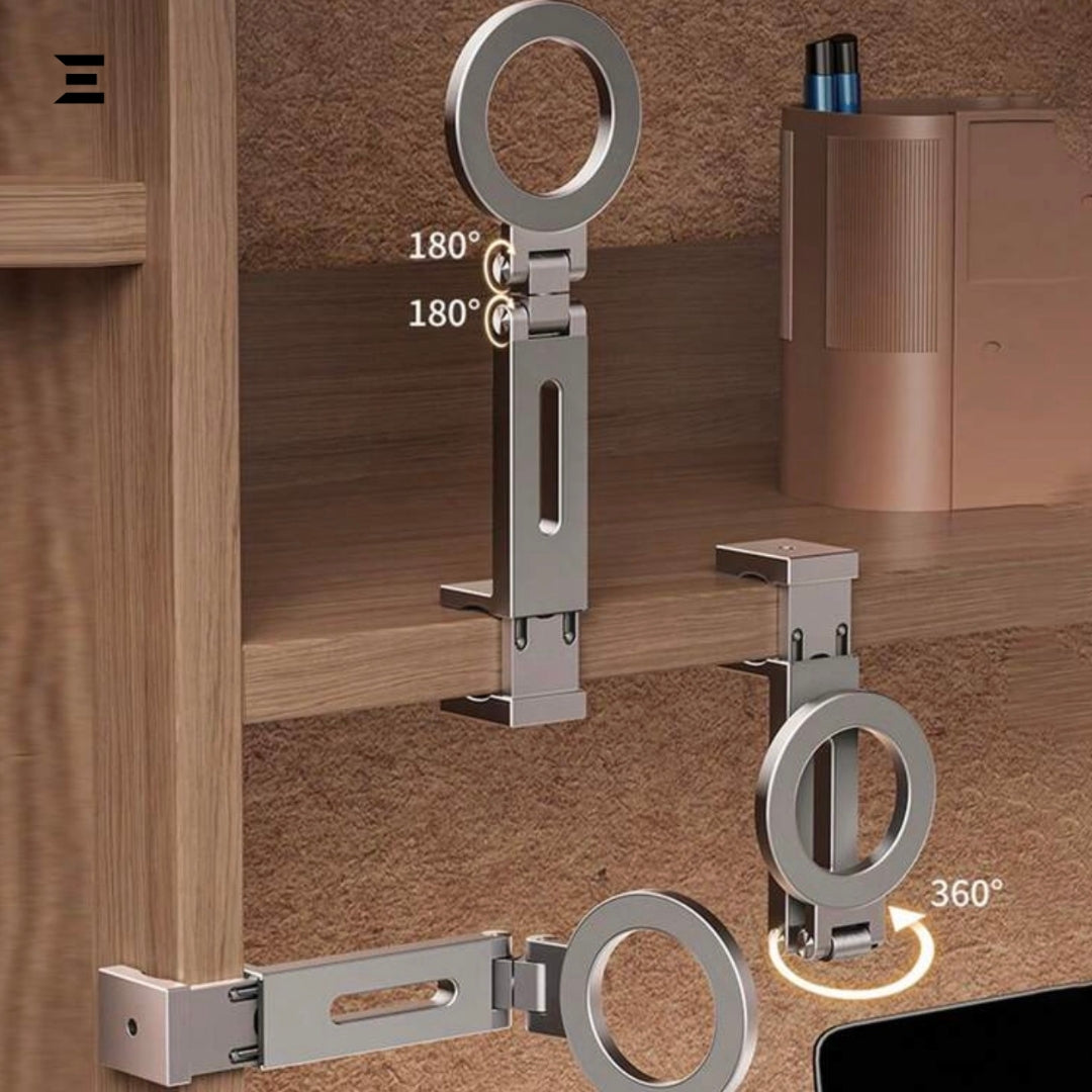 Universal Magnetic Clip Phone Holder – 360° Rotating Travel Stand