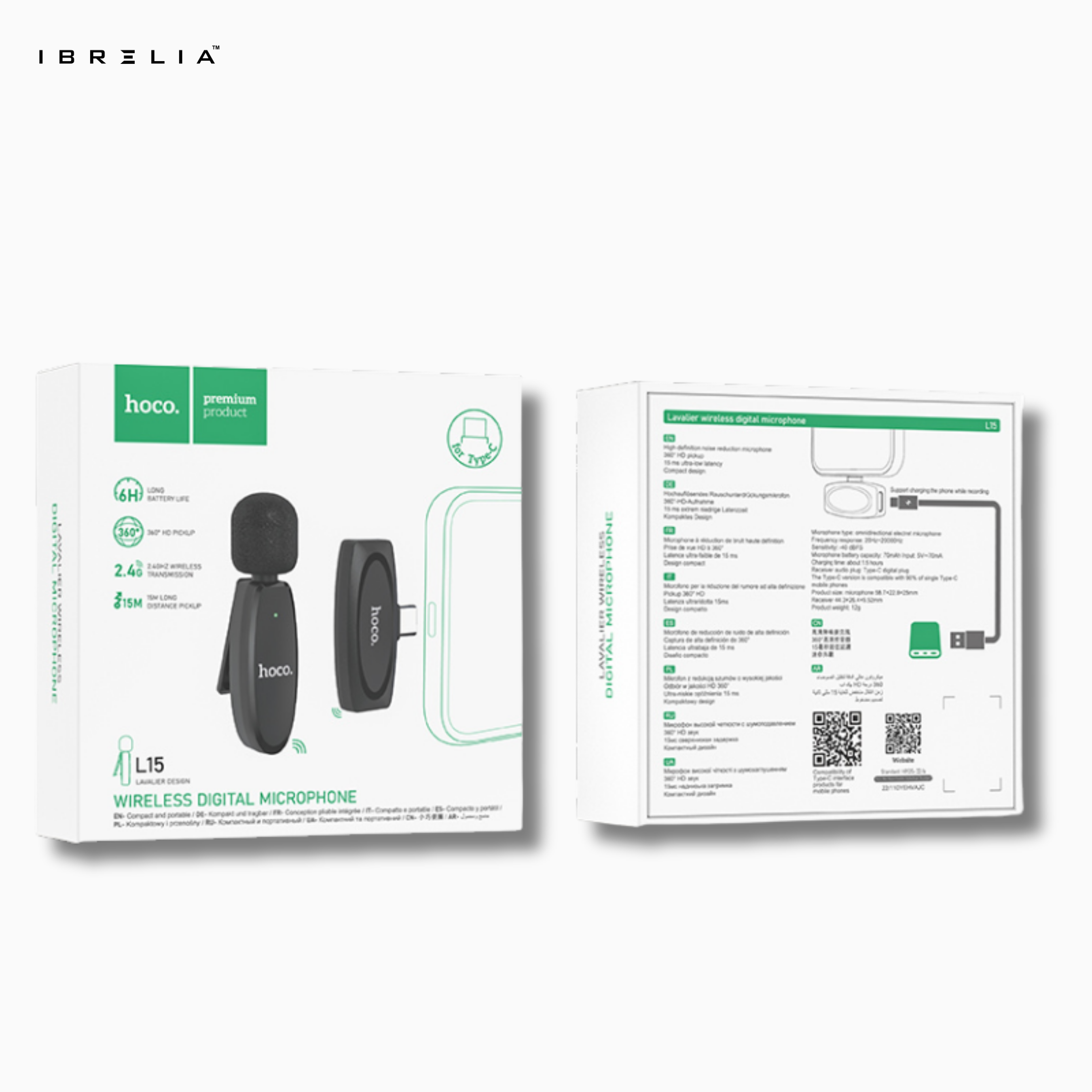 HOCO L15 Wireless Digital Microphone (Type-C Version) | IBRELIA™