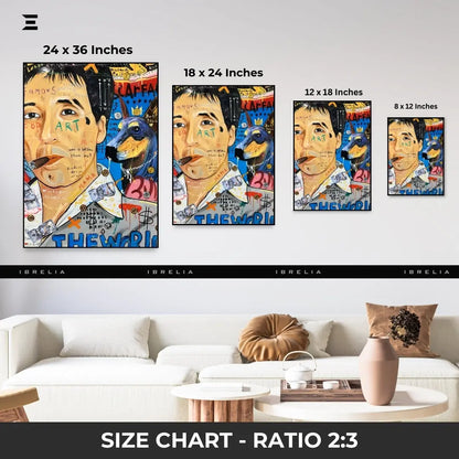 Scarface Graffiti Resin Wall Art – Pop Art Collectible | IBRELIA IBRELIA