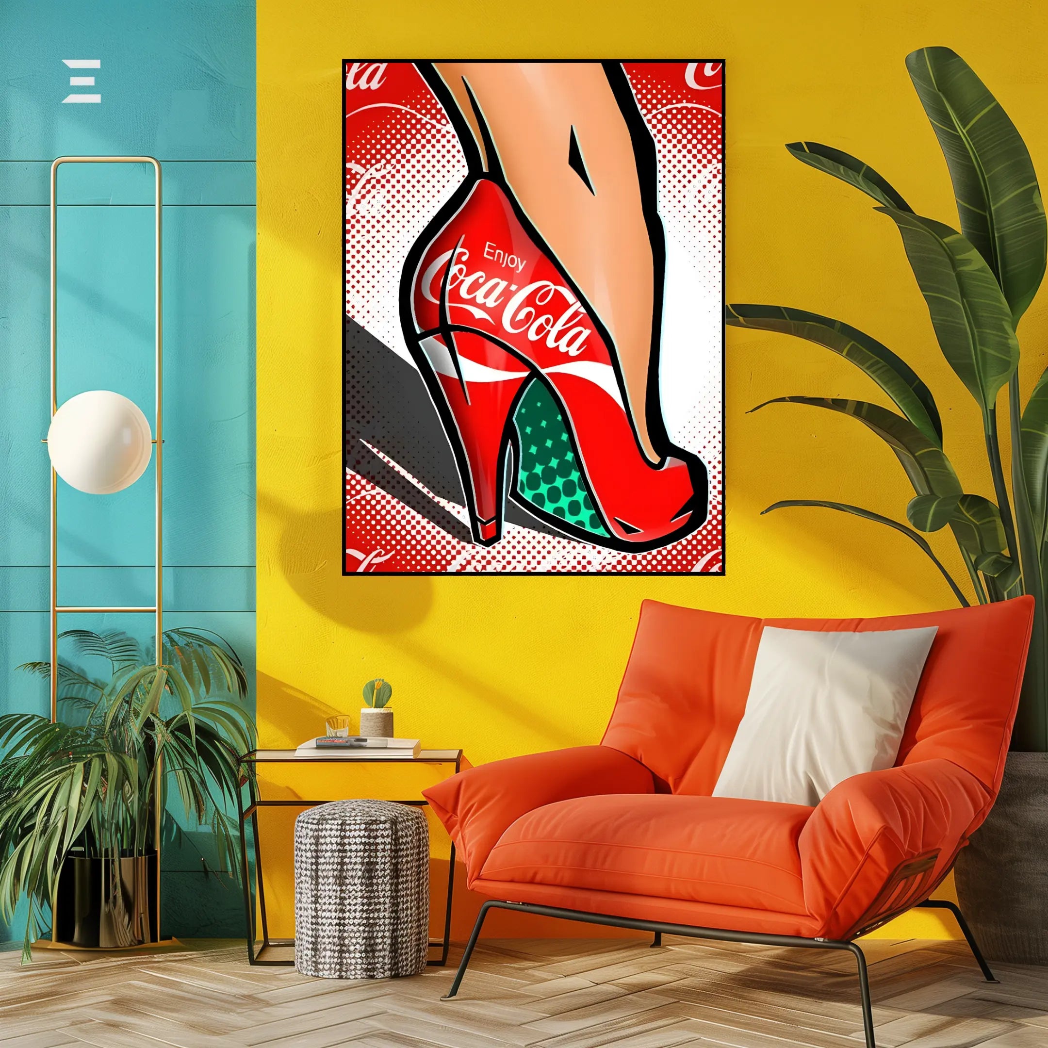 Coca-Cola Pop Art Heels Resin Wall Art | IBRELIA IBRELIA