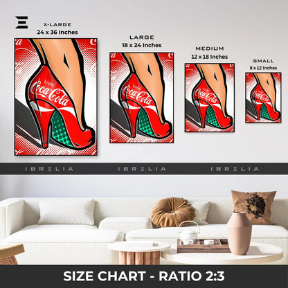 Coca-Cola Pop Art Heels Resin Wall Art | IBRELIA IBRELIA