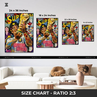Maradona Graffiti Resin Wall Art – World Cup Superstar Pop Art Collectible | IBRELIA IBRELIA