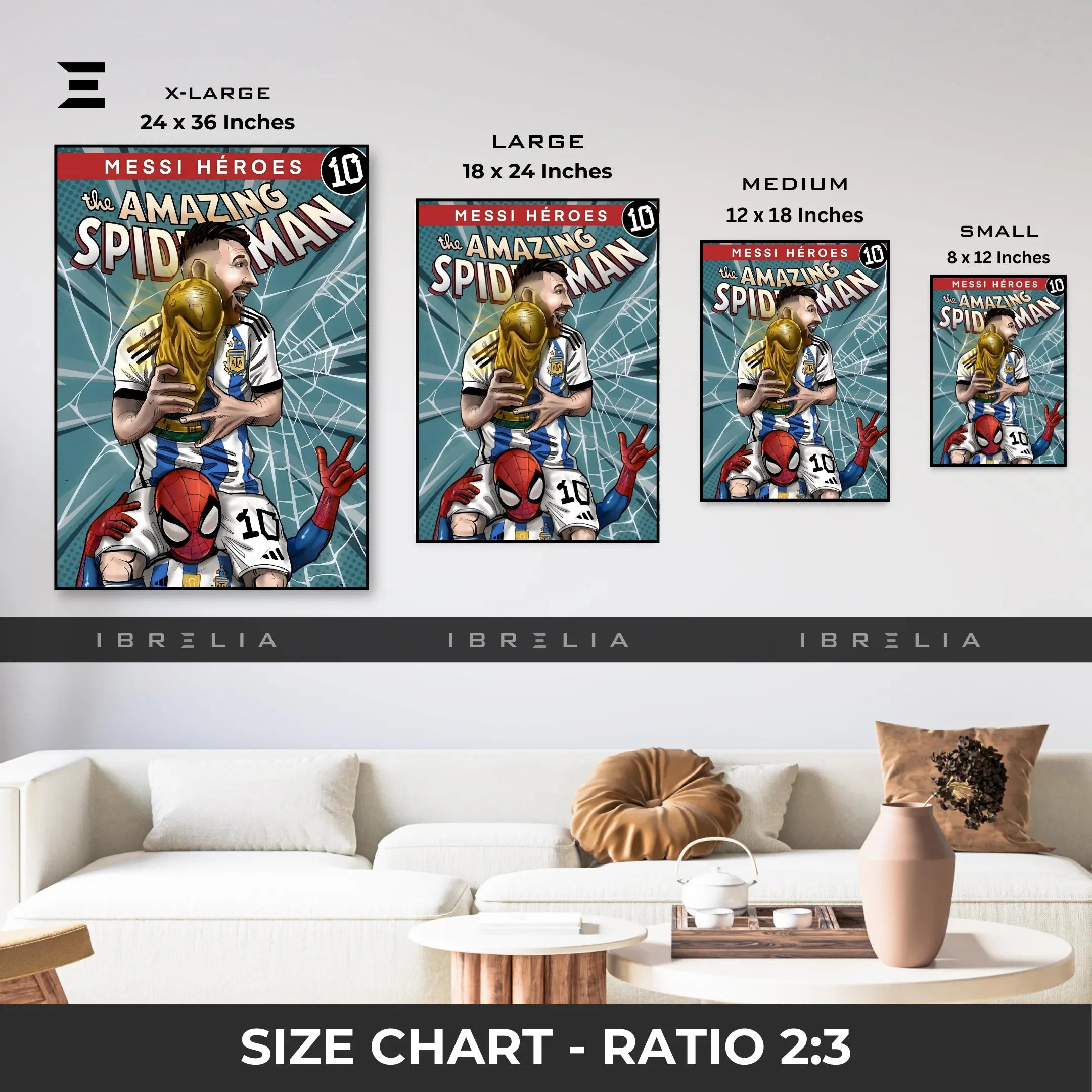 Messi × Spider-Man Comic Pop Art Resin Wall Art | IBRELIA IBRELIA