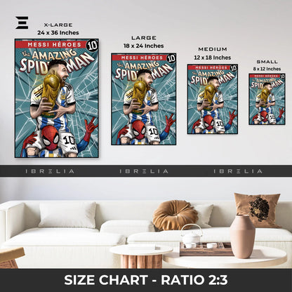 Messi × Spider-Man Comic Pop Art Resin Wall Art | IBRELIA IBRELIA