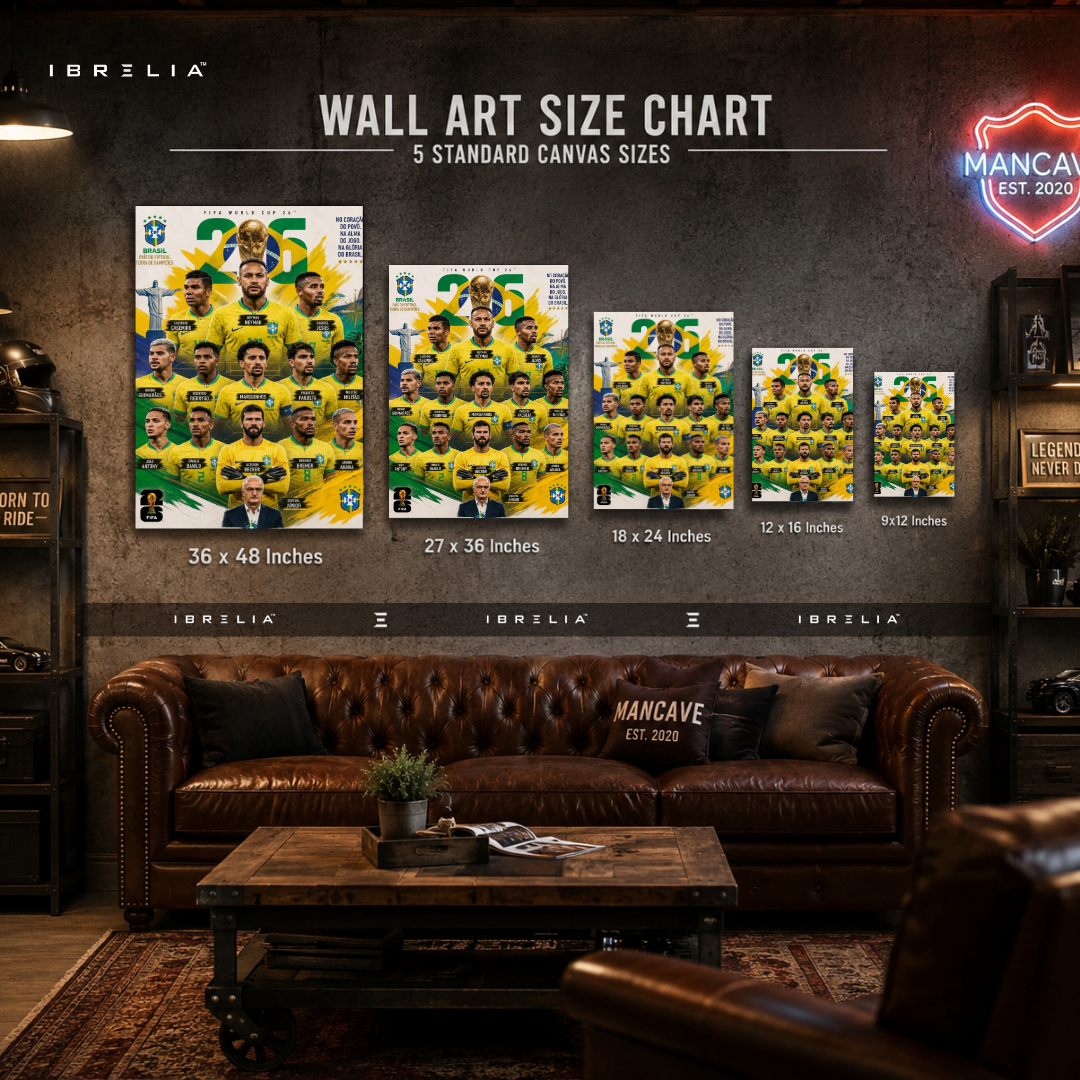 Brazil FIFA World Cup 2026 Team Wall Art – Neymar Jr Football Poster | IBRELIA™