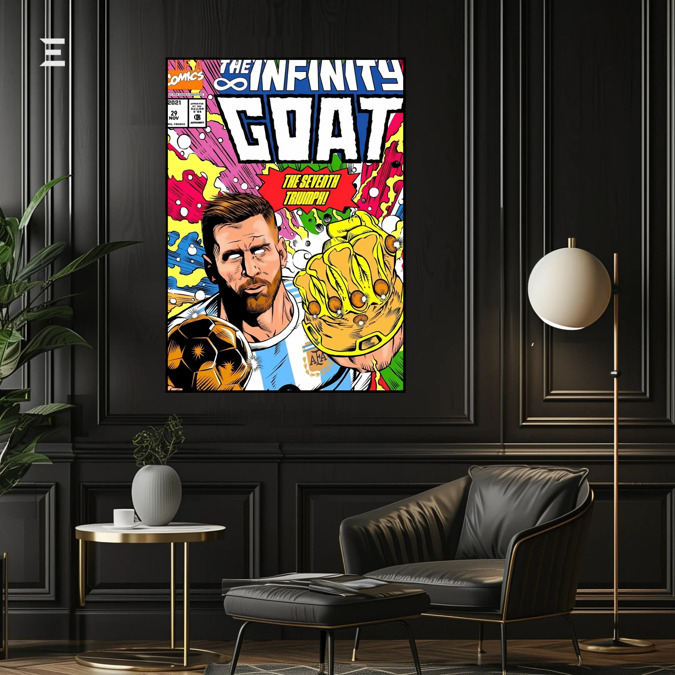 Lionel Messi Infinity GOAT Resin Wall Art | IBRELIA IBRELIA