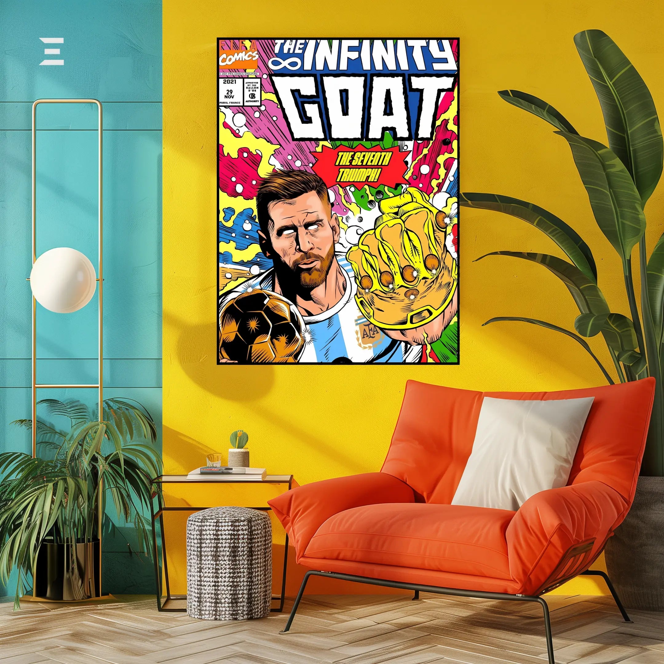 Lionel Messi Infinity GOAT Resin Wall Art | IBRELIA IBRELIA