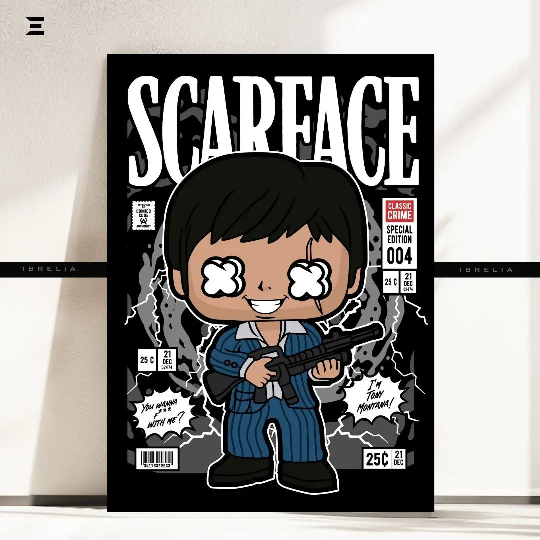 Scarface Funko Pop Inspired Resin Wall Art – Collectible Frame | IBRELIA IBRELIA