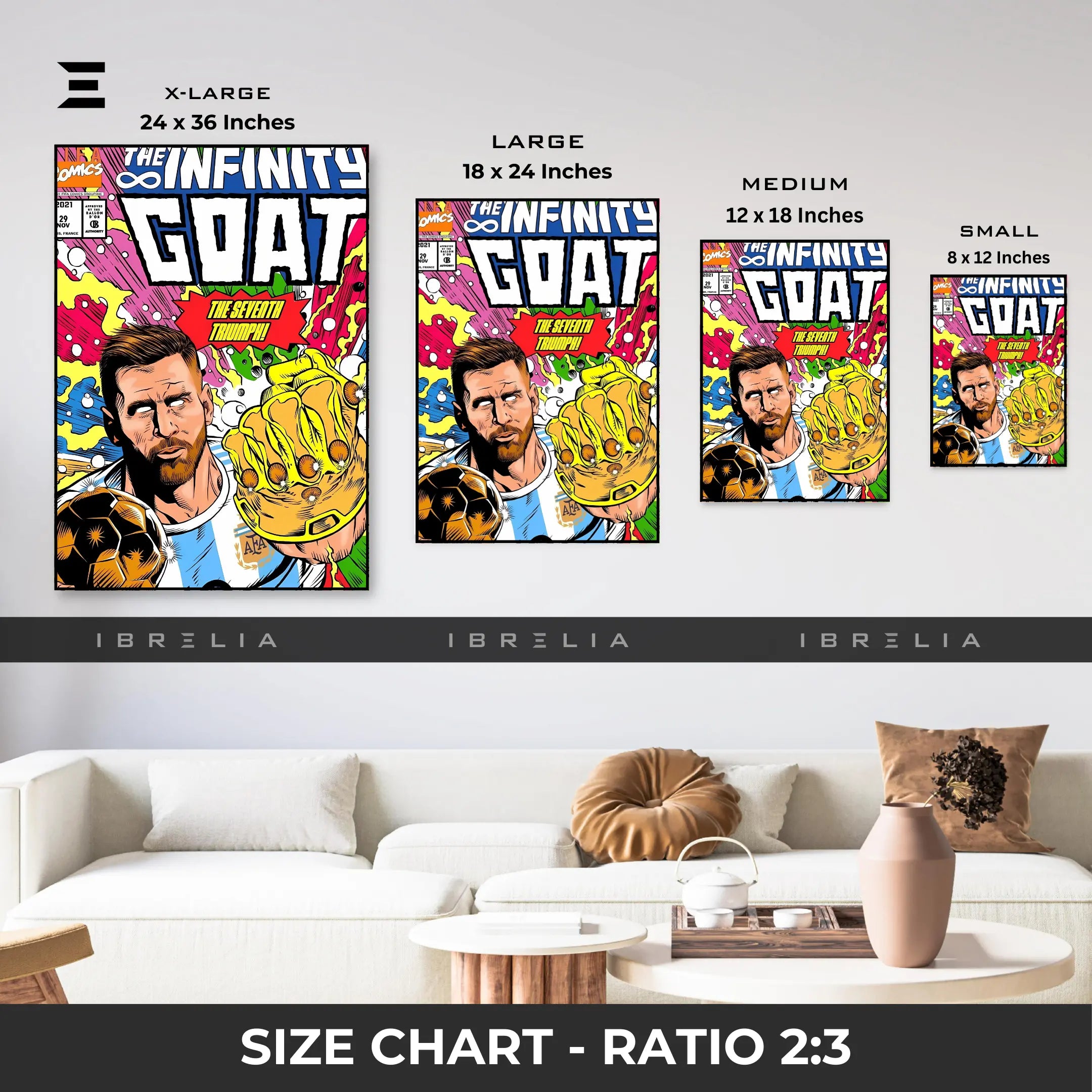 Lionel Messi Infinity GOAT Resin Wall Art | IBRELIA IBRELIA