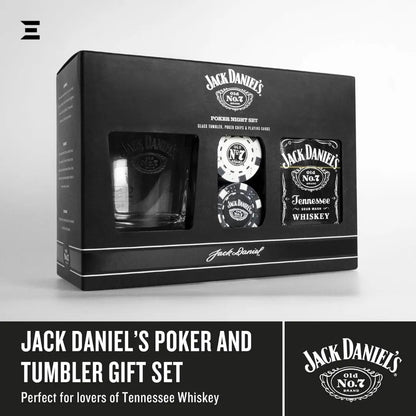 Jack Daniel’s Poker Night Gift Set – Tumbler, Chips & Playing Cards IBRELIA