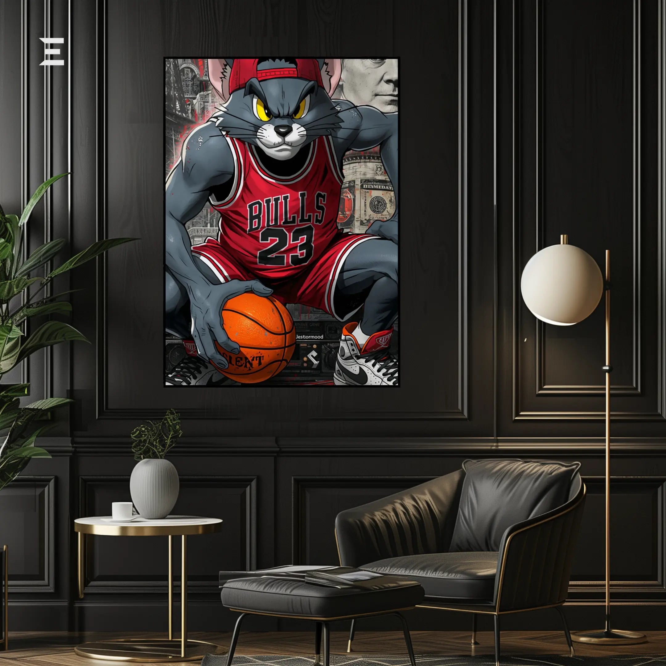 Tom & Jerry Graffiti Pop Art Resin Wall Art – “Bulls 23” Basketball Edition | IBRELIA IBRELIA