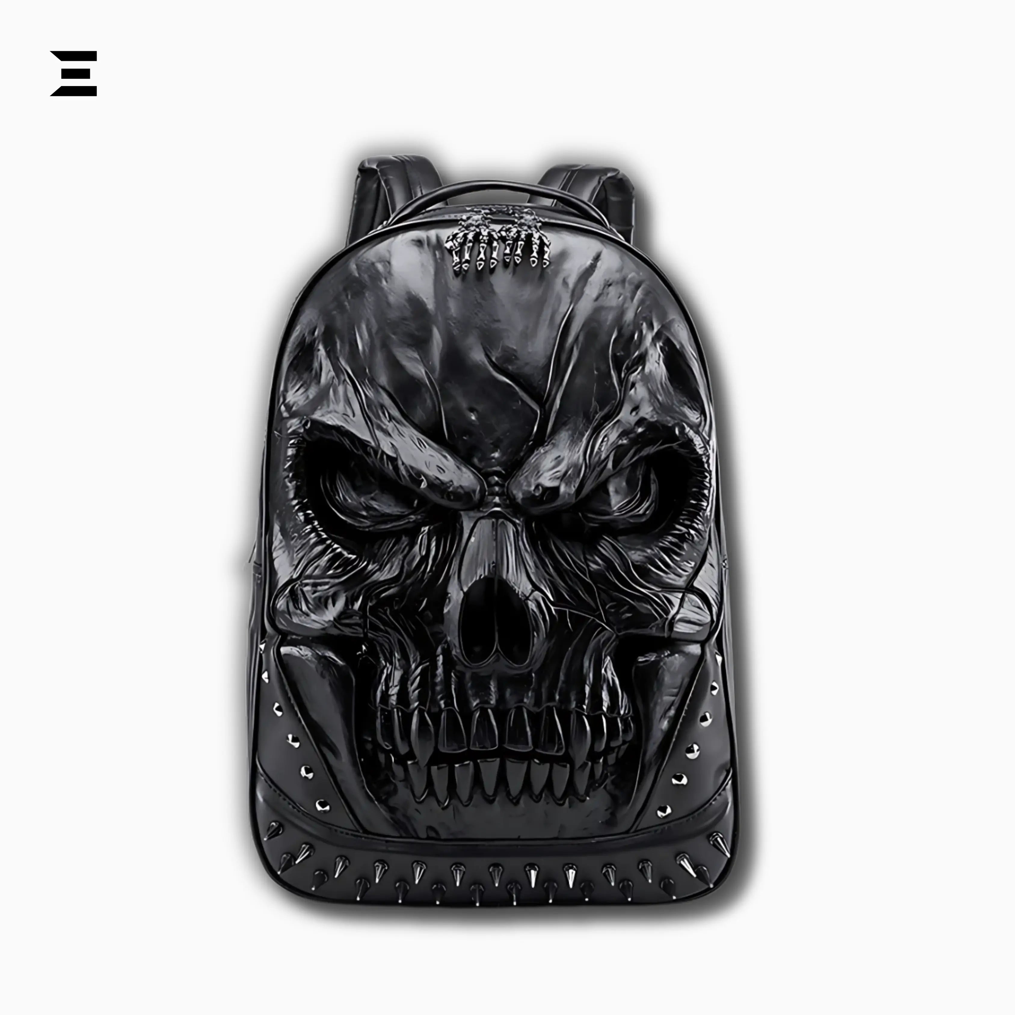 3D Skull Backpack – PU Leather Rock Style Laptop & Travel Bag - IBRELIA™ IBRELIA
