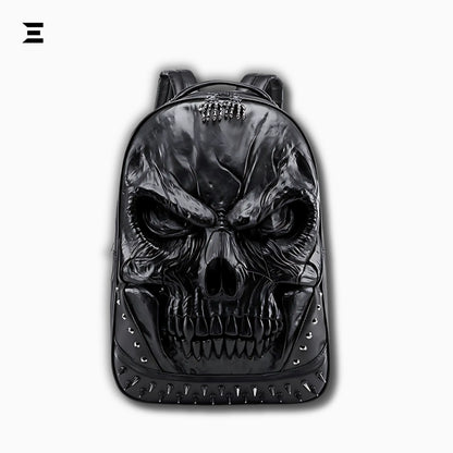 3D Skull Backpack – PU Leather Rock Style Laptop & Travel Bag - IBRELIA™ IBRELIA