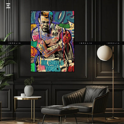 Muhammad Ali Graffiti Resin Wall Art – Limited Edition of 100 (18x24 Inches | Framed) IBRELIA