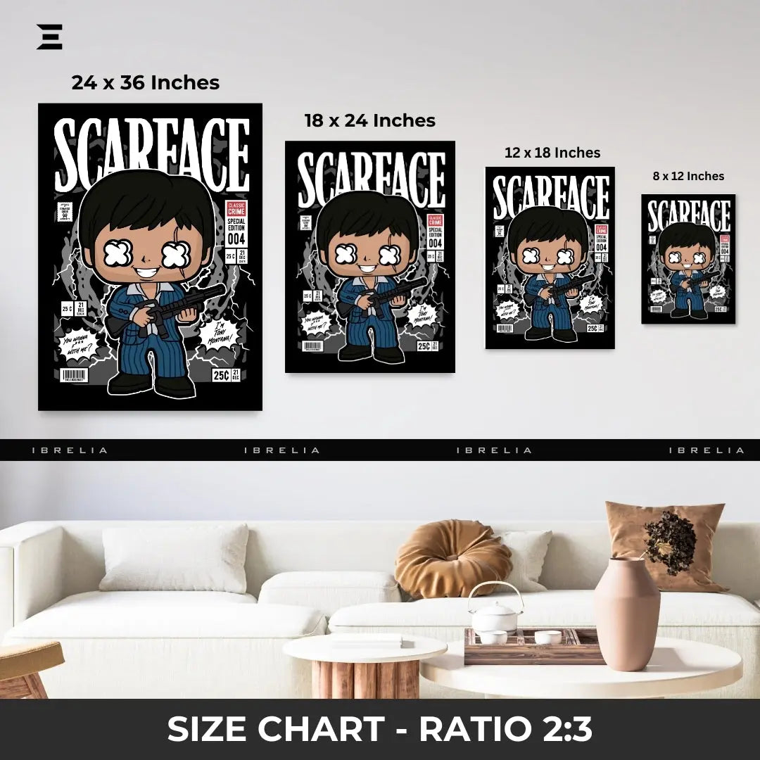Scarface Funko Pop Inspired Resin Wall Art – Collectible Frame | IBRELIA IBRELIA