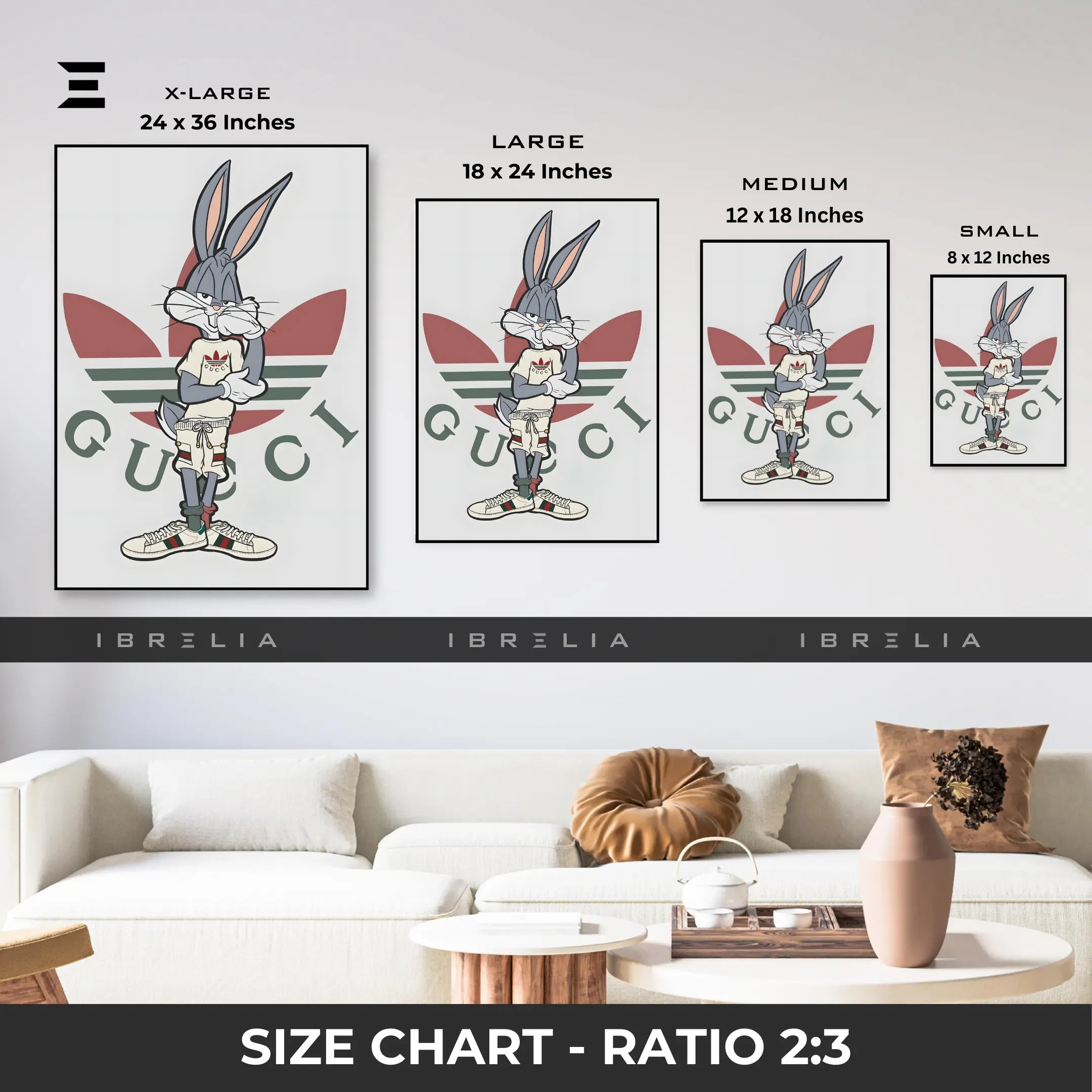 Bugs Bunny Gucci Drip Resin Wall Art | IBRELIA IBRELIA