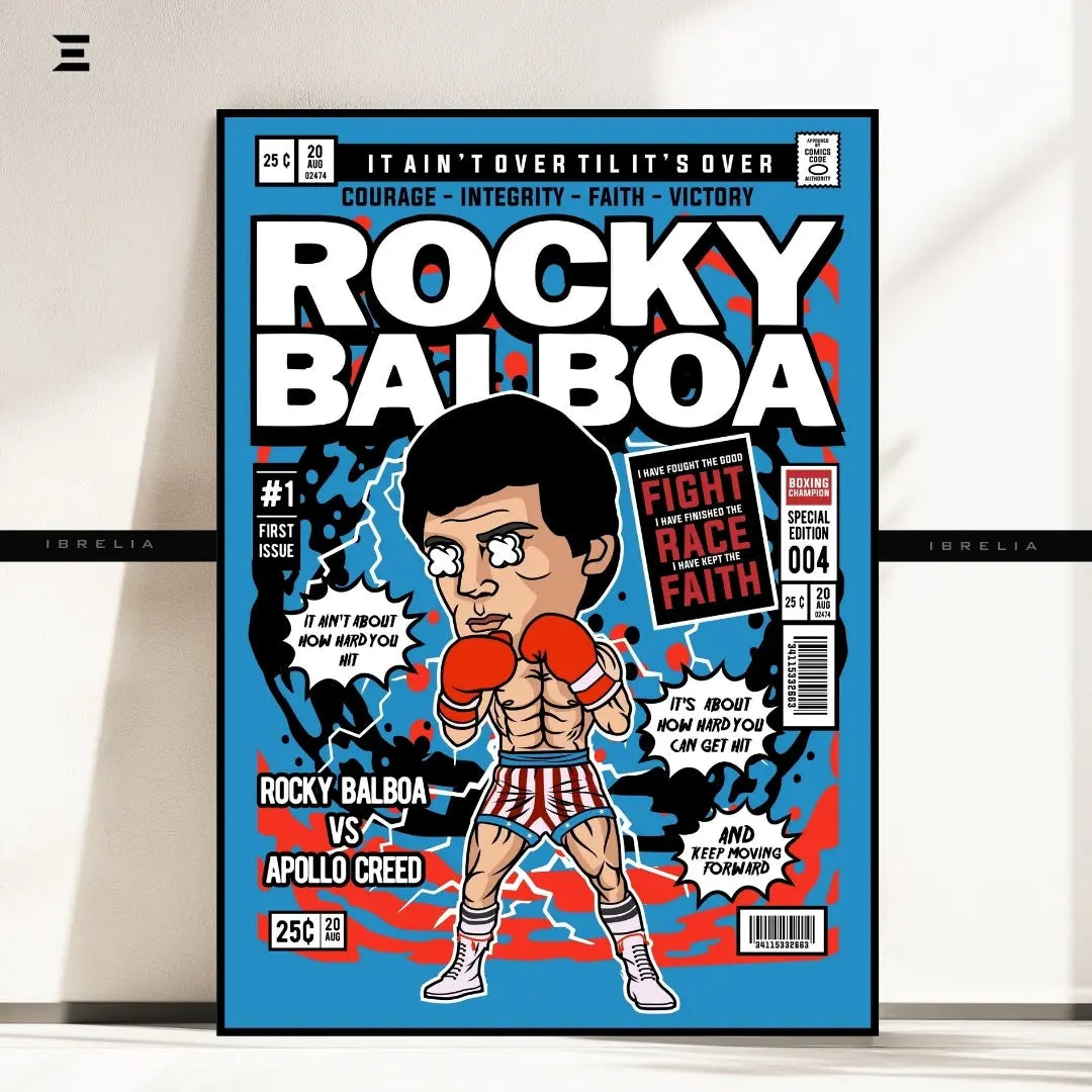 Rocky Balboa Funko Pop Inspired Resin Wall Art – Collectible Boxing Frame | IBRELIA IBRELIA