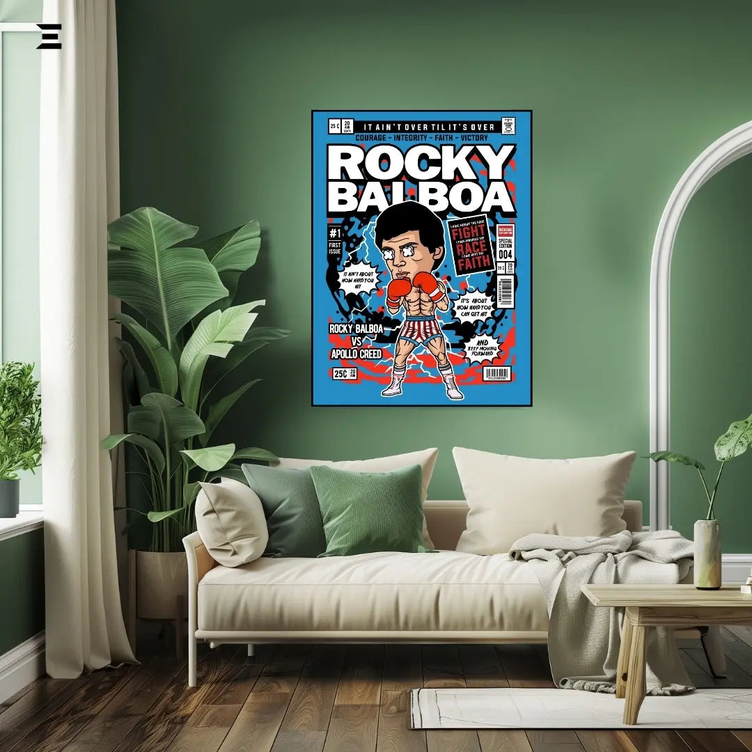 Rocky Balboa Funko Pop Inspired Resin Wall Art – Collectible Boxing Frame | IBRELIA IBRELIA