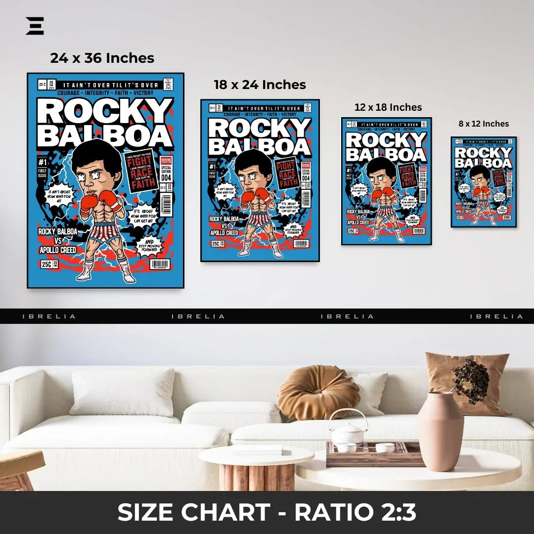 Rocky Balboa Funko Pop Inspired Resin Wall Art – Collectible Boxing Frame | IBRELIA IBRELIA