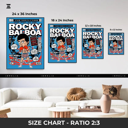 Rocky Balboa Funko Pop Inspired Resin Wall Art – Collectible Boxing Frame | IBRELIA IBRELIA
