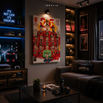 Spain FIFA World Cup 2026 Team Wall Art – La Roja Football Poster | IBRELIA™