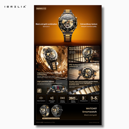 REMAX Smart Watch WATCH17 | Premium Alloy Build | Dual Watchbands Included | IBRELIA™