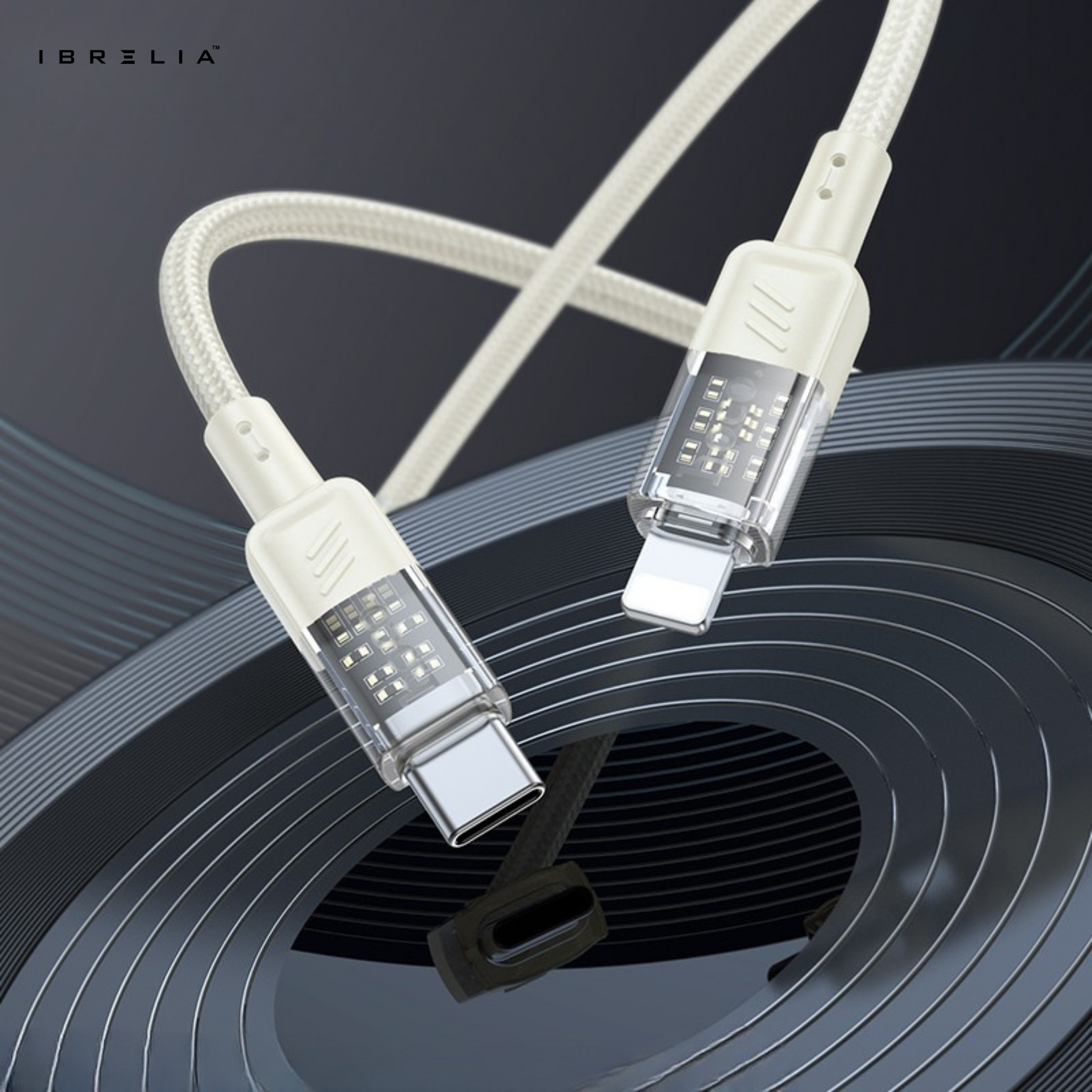 HOCO U129 Spirit Transparent 27W Fast Charging Cable (USB-C to iPhone) | IBRELIA™