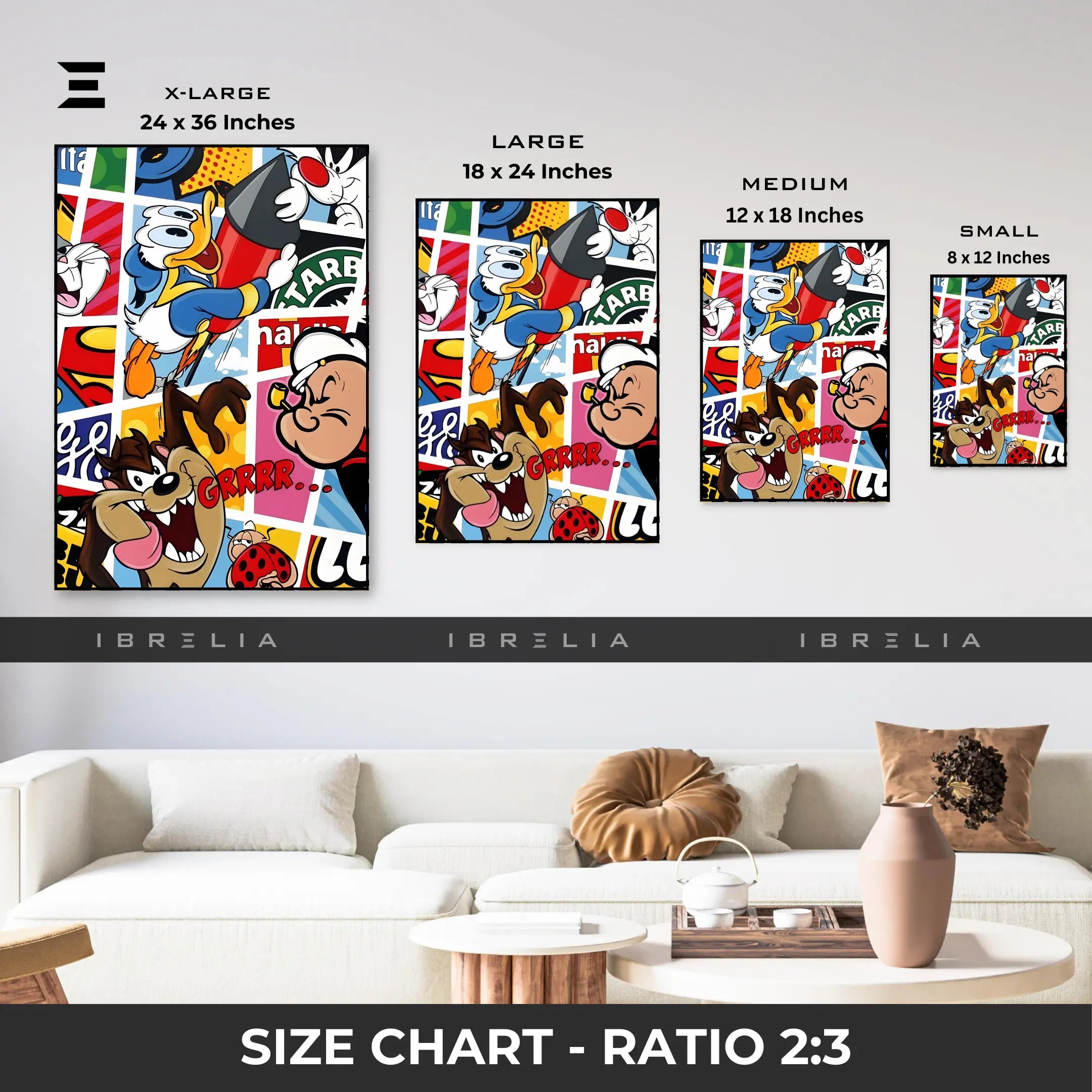 Cartoon Legends Resin Wall Art | IBRELIA IBRELIA