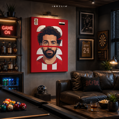 Mohamed Salah Egypt FIFA World Cup 2026 Minimalist Wrapped Frame Wall Art | IBRELIA™