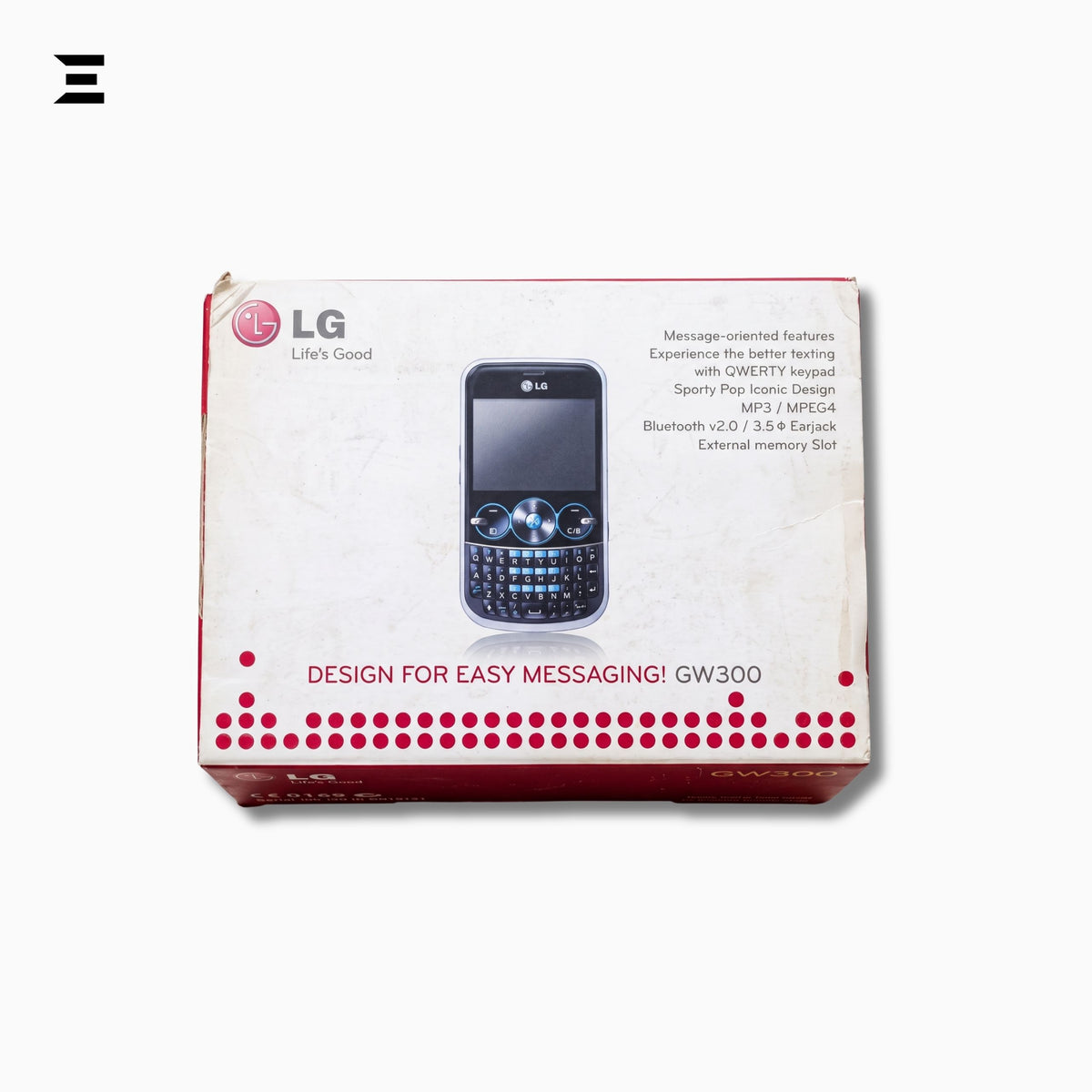 LG GW300 | Brand New | Black & Pink QWERTY Messaging Phone | BlackBerry-Style Design | Complete Box with Accessories