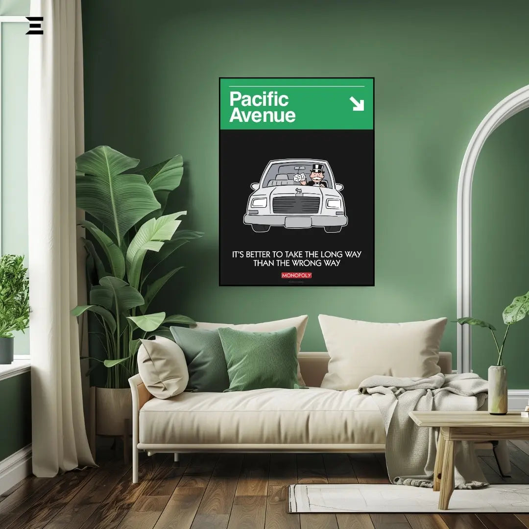 Monopoly “Pacific Avenue” Resin Wall Art – Collectible Game-Inspired Frame | IBRELIA IBRELIA