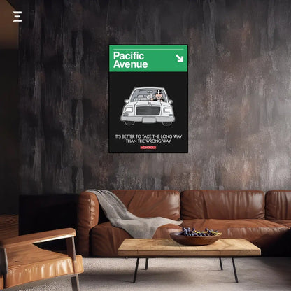 Monopoly “Pacific Avenue” Resin Wall Art – Collectible Game-Inspired Frame | IBRELIA IBRELIA