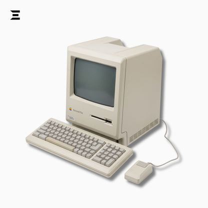 Apple Macintosh Plus 1MB (1986) | Brand New | Vintage Macintosh Computer | M0110A Keyboard, M0100 Mouse & External Drive – Complete Set