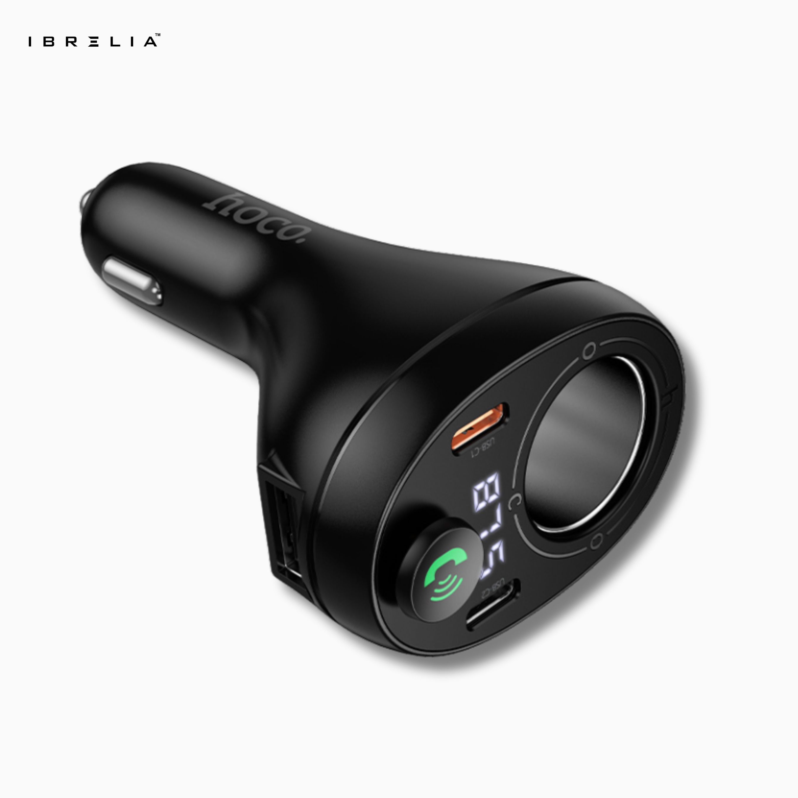 HOCO E88 – 120W High-Power Car Charger + BT FM Transmitter | IBRELIA™