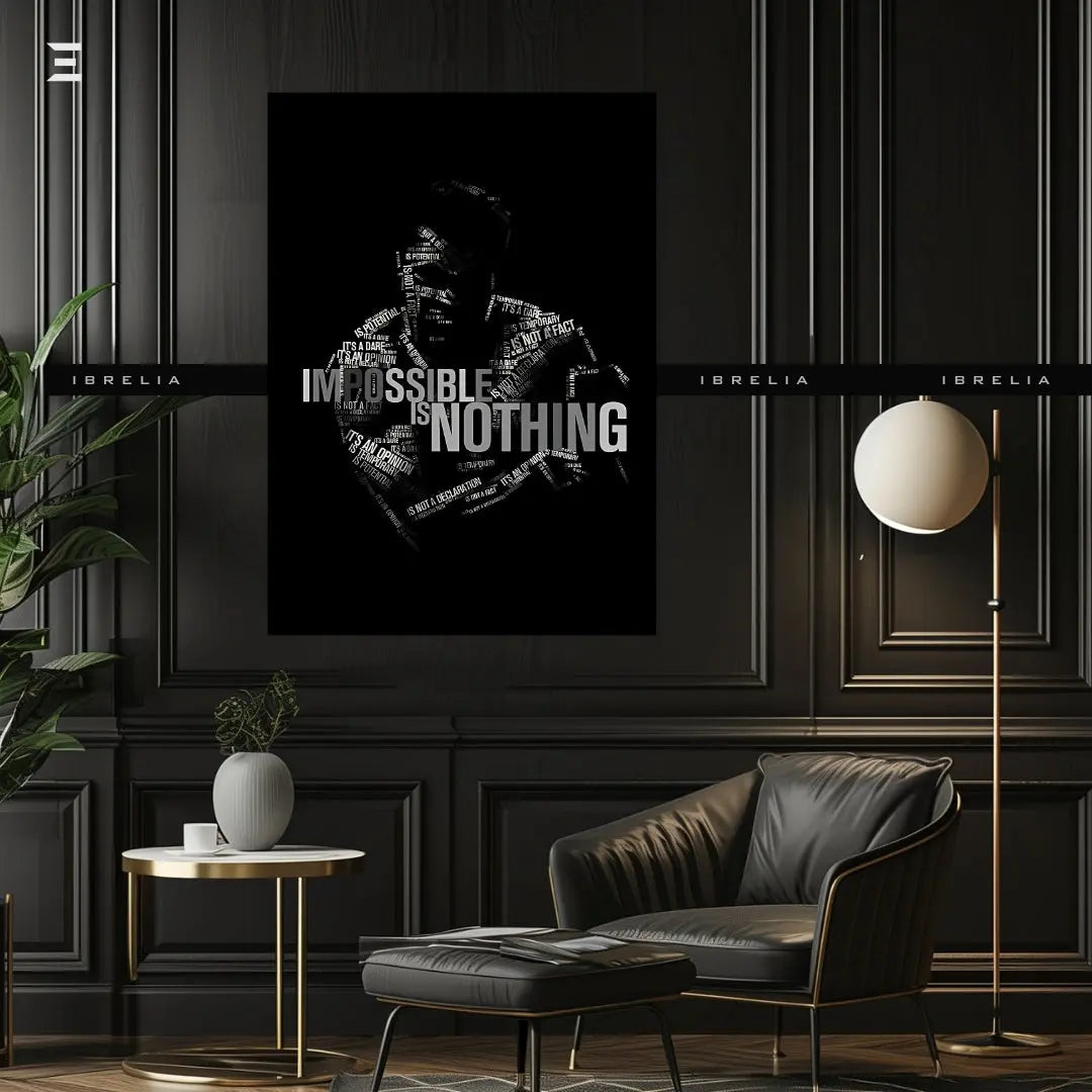 Premium Resin Coated Wall Art – Muhammad Ali Risk Quote Frame | IBRELIA Pakistan IBRELIA