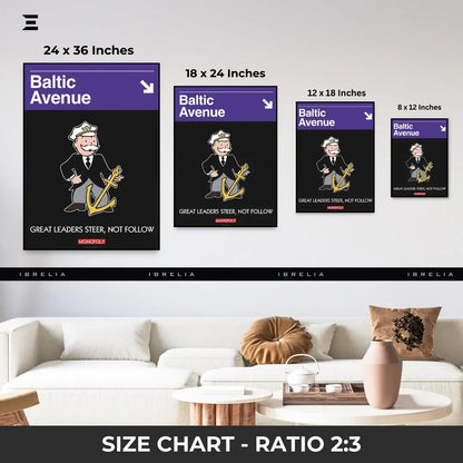 Monopoly “Baltic Avenue” Resin Wall Art – Collectible Frame | IBRELIA IBRELIA