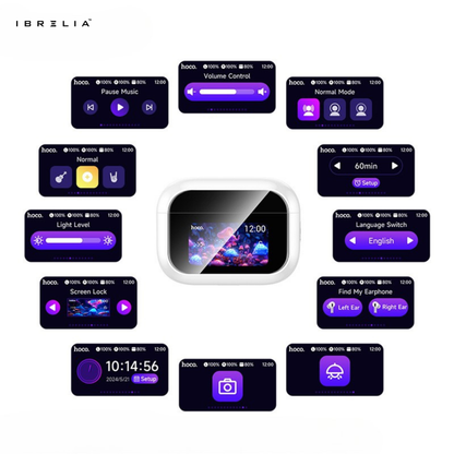 HOCO EW79 Bright True Wireless ANC Earbuds with Touch Screen Case | Bluetooth 5.4 | IBRELIA™
