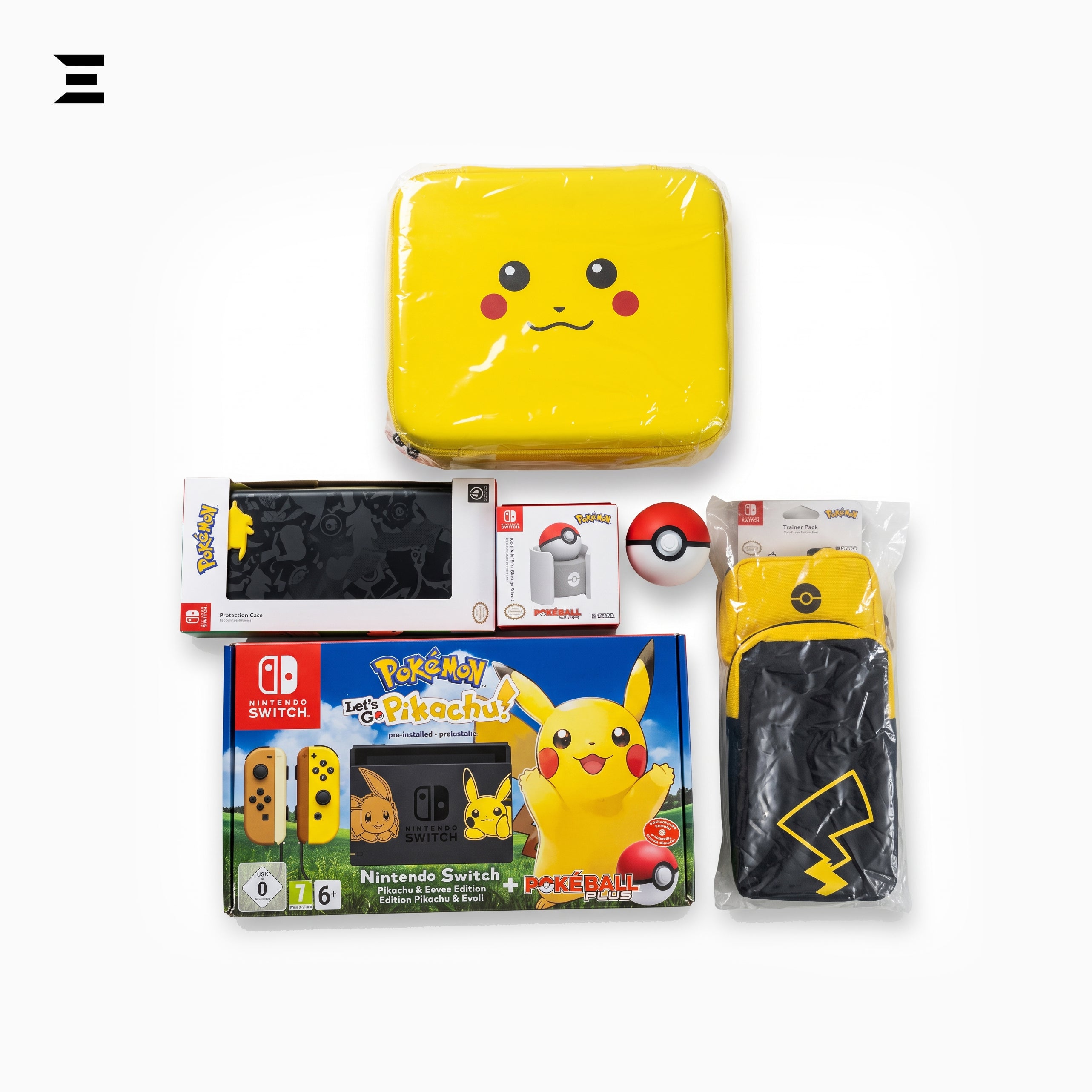 Nintendo Switch Pokémon Let’s Go Pikachu & Eevee Edition | Special Edition Console | Poké Ball Plus | Complete Box Set