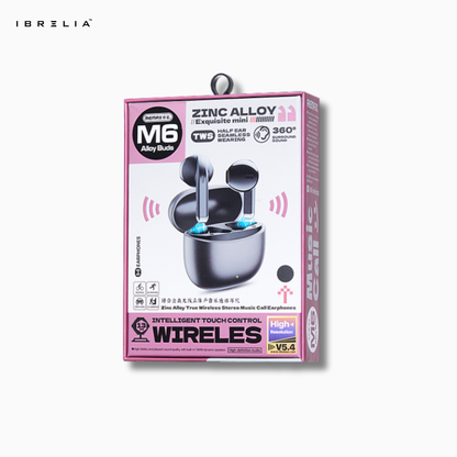 REMAX AlloyBuds M6 Zinc Alloy True Wireless Stereo Music Call Earphones | Touch Control | IBRELIA™