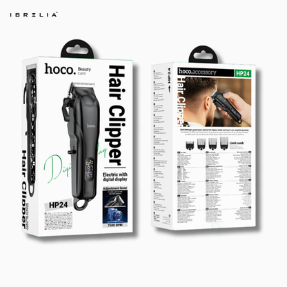 HOCO HP24 Electric Hair Clipper with Digital Display | 7500 RPM Motor | 2000mAh Battery | IBRELIA™