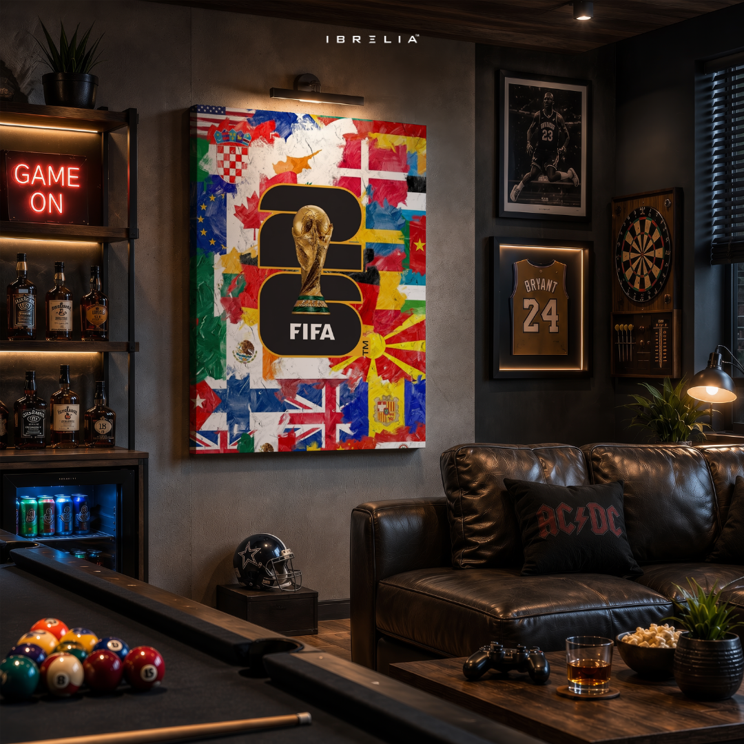 FIFA World Cup 2026 Global Nations Wrapped Frame Wall Art | International Football Edition | IBRELIA™